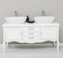 Bathroom furniture with curved legs, two doors and three drawers, sinks include in price - Color_P004 - PAINT