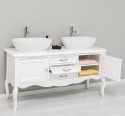 Bathroom furniture with curved legs, two doors and three drawers, sinks include in price - Color_P004 - PAINT