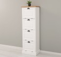 Narrow chest of drawers with 4 folding doors - Color Top_P002 - Color Corp_P004 - DOUBLE COLORED