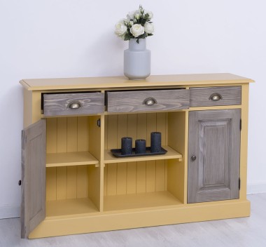 Chest of drawers with 2 doors, 3 drawers, open space - Corp_P050 - Doors and drawers_P037 - Double