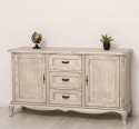 Chest of drawers "Chic" with 2 doors and 3 drawers, soft close drawers - Color_P090 - Deep Brushed