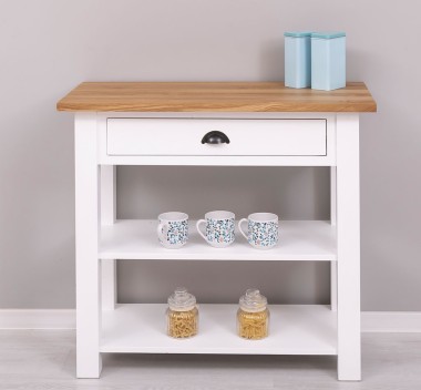 Console with 1 drawer, oak top - Top_P061 - Corp_P004 - Double Color