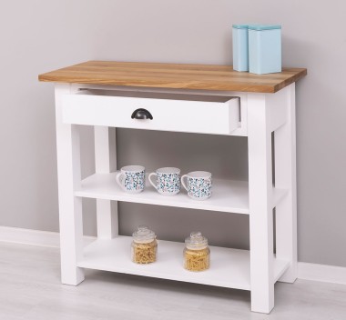 Console with 1 drawer, oak top - Top_P061 - Corp_P004 - Double Color