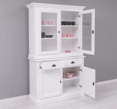 2-Door Sideboard, 2 BAS Drawers + 2 SUP Glass Doors - Color_P004 - PAINT