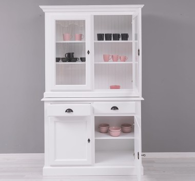 2-Door Sideboard, 2 BAS Drawers + 2 SUP Glass Doors - Color_P004 - PAINT