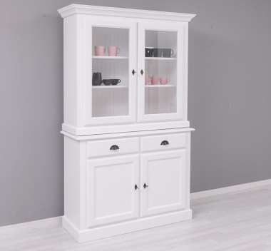 2-Door Sideboard, 2 BAS Drawers + 2 SUP Glass Doors - Color_P004 - PAINT