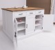 Kitchen island with breakfast area with 3 chairs - Top_P064 / Corp_P004 - DOUBLE COLOR