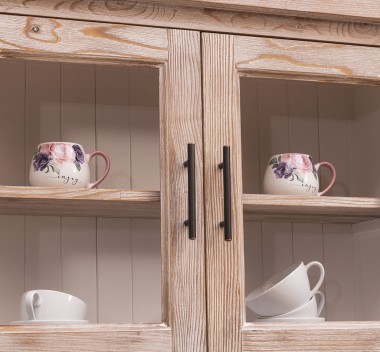 Rustic kitchen with oak countertop, sink and sanitary ware included in the price