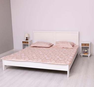 English bed 180x200 with two bedside tables - Corp_P004 - Color Drawers_P001 - DOUBLE COLOR