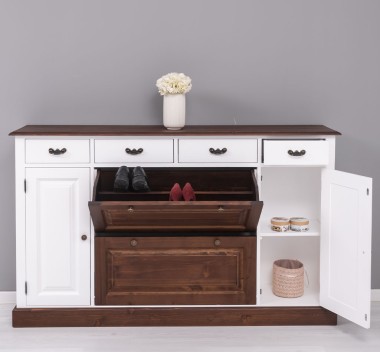 Hallway chest with 2 doors, 6 drawers - Color Top_P081 -  Corp_P004 - DOUBLE COLOR