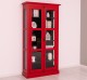 Glass display case, 2 doors with Cremone - Color Ext._P047 / Color Int._P003 - DOUBLE COLORED