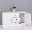 Sideboard 2 door + 3 drawers with metal rails Shutter Collection, oak top - Color Top_P063 - Color Corp_P004 - DOUBLE COLORED