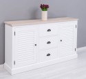 Sideboard 2 door + 3 drawers with metal rails Shutter Collection, oak top - Color Top_P063 - Color Corp_P004 - DOUBLE COLORED