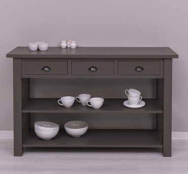 Console with 2 shelves, 3 drawers