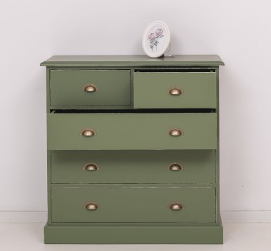 Chest of drawers with 2 narrow drawers + 3 wide drawers