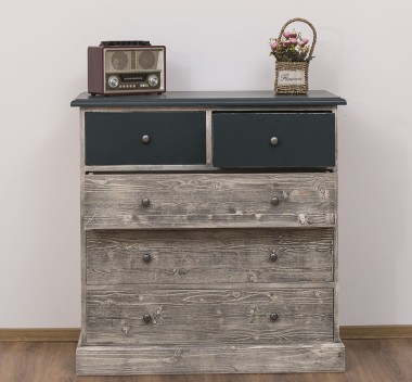 Chest of drawers with 2 narrow drawers + 3 wide drawers