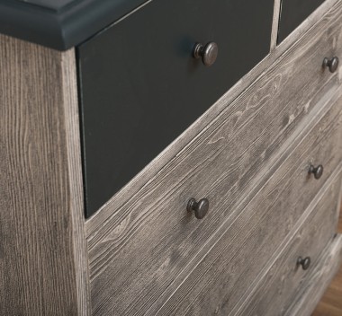 Chest of drawers with 2 narrow drawers + 3 wide drawers