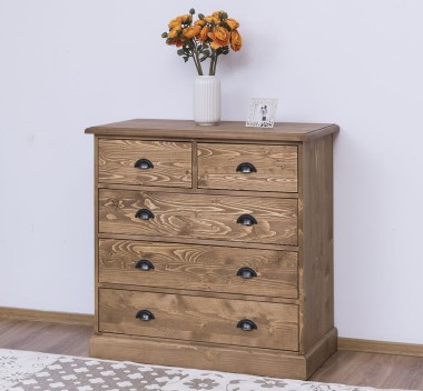 Chest of drawers with 2 narrow drawers + 3 wide drawers