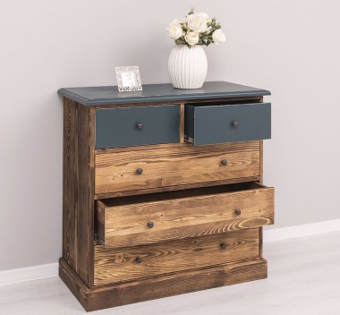 Chest of drawers with 2 narrow drawers + 3 wide drawers