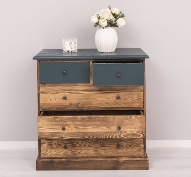 Chest of drawers with 2 narrow drawers + 3 wide drawers