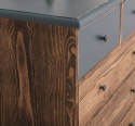 Chest of drawers with 2 narrow drawers + 3 wide drawers