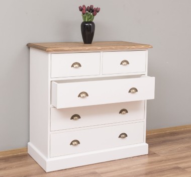 Chest of drawers with 2 narrow drawers + 3 wide drawers