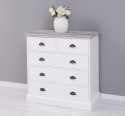 Chest of drawers with 2 narrow drawers + 3 wide drawers