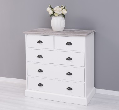 Chest of drawers with 2 narrow drawers + 3 wide drawers