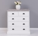 Chest of drawers with 2 narrow drawers + 3 wide drawers