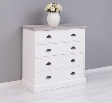 Chest of drawers with 2 narrow drawers + 3 wide drawers