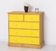 Chest of drawers with 2 narrow drawers + 3 wide drawers