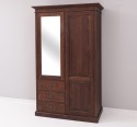 Wardrobe with 2 doors, 3 drawers and mirror