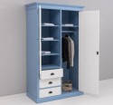 Wardrobe with 2 doors, 3 drawers and mirror