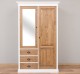 Wardrobe with 2 doors, 3 drawers and mirror