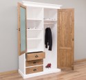 Wardrobe with 2 doors, 3 drawers and mirror