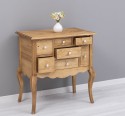 Console with curved legs and 7 multicolored drawers