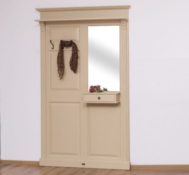 Hanger with mirror, 1 drawer