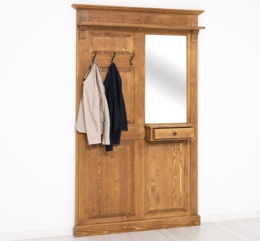 Hanger with mirror, 1 drawer