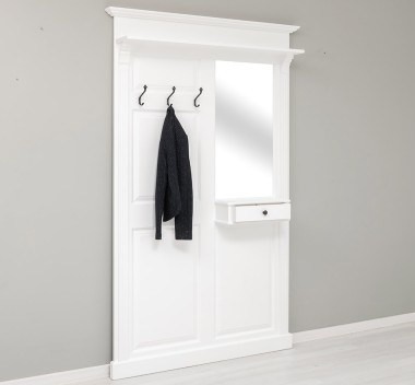 Hanger with mirror, 1 drawer