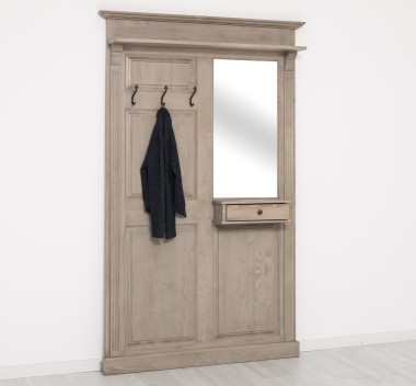 Hanger with mirror, 1 drawer