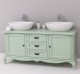 Chic bathroom furniture for vessel sink with 2 doors and 3 drawers