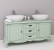 Chic bathroom furniture for vessel sink with 2 doors and 3 drawers