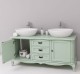 Chic bathroom furniture for vessel sink with 2 doors and 3 drawers