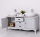 Chic bathroom furniture for vessel sink with 2 doors and 3 drawers