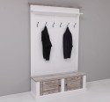 Shutter design halway coat hanger with two doors