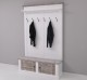 Shutter design halway coat hanger with two doors