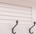 Shutter design halway coat hanger with two doors