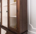 Chest without drawers, glass doors + 2-door display case and open shelves