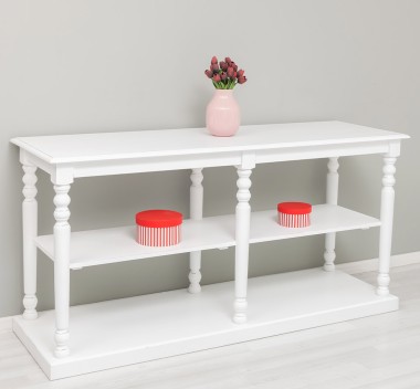 Large console with turned legs, 1 shelf - Color_P030++P004A - DOUBLE LAYER ANTIC