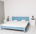 3 panel headboard bed 180x200+2 x Nightstand, Shutter Collection - Color Bed_P053 - Color Nighstands_P004 - PAINT